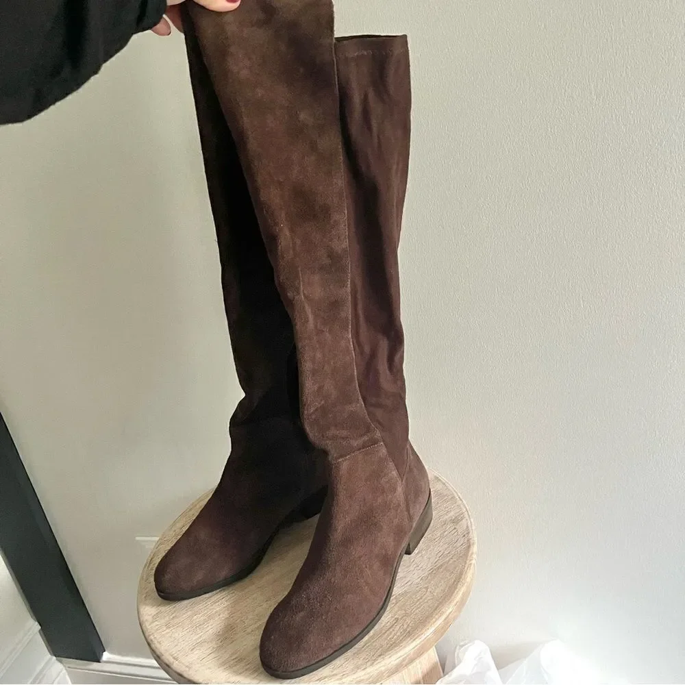 Lucky Brand Calypso Suede Over The Knee Boots in Chocolate Brown NWOB
